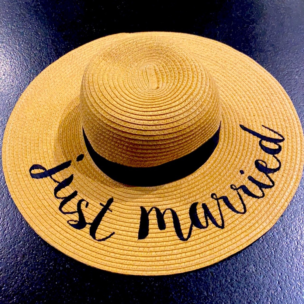 Just Married Sunhat for Brides